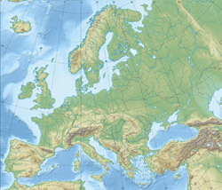 Подробная рельефная карта Европы.